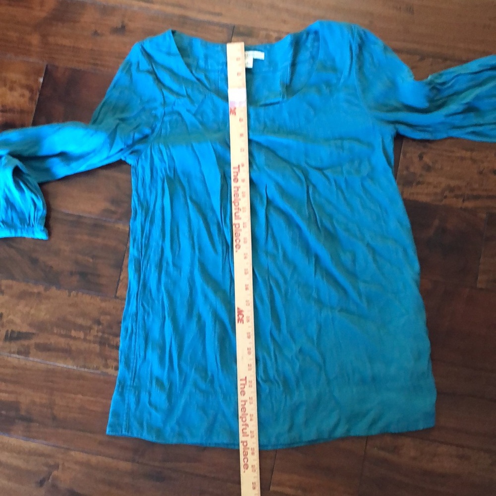 Banana Republic | turquoise long sleeved blouse - Picture 5 of 12